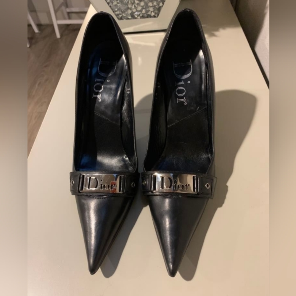 Dior Leather Pointed Toe Pumps Sz 39